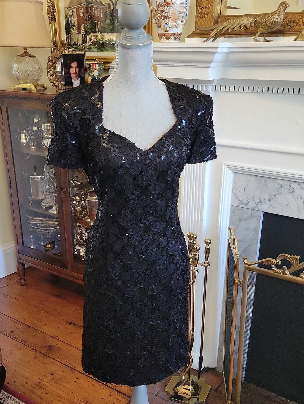 Vtg 80s HW Collections Disco Dress